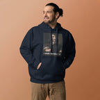 Warm fitness hoodie with three-panel hood