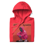 Cotton blend gym hoodie with front pouch pocket