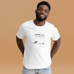 Retro gaming graphic tee with 8-bit desert runner design